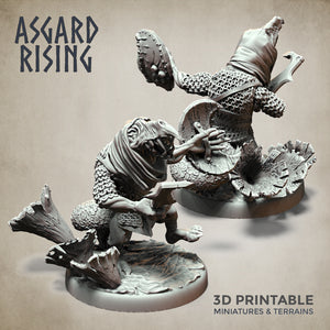 Goblin Minions Army Polearm Modular Set - Asgard Rising Miniatures - Wargaming D&D DnD