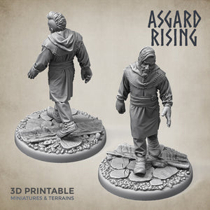 Villager Male Townsfolk Set - Asgard Rising Miniatures - Wargaming D&D DnD