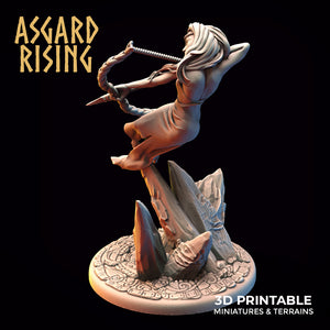 Lady Phantom with Bow - Asgard Rising Miniatures - Wargaming D&D DnD