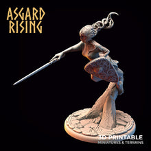 Load image into Gallery viewer, Lady Phantom with Sword and Shield - Asgard Rising Miniatures - Wargaming D&amp;D DnD