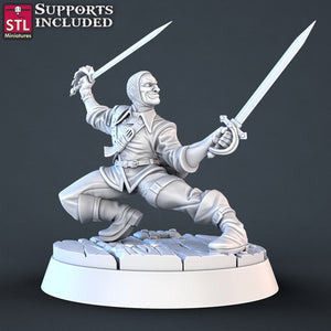 Pirate Set - STL Miniatures - Wargaming D&D DnD