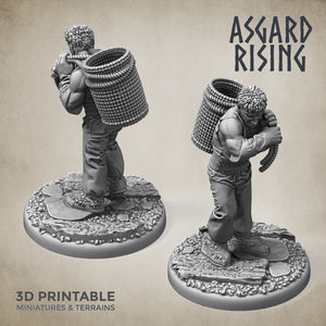 Villager Male Townsfolk Set - Asgard Rising Miniatures - Wargaming D&D DnD