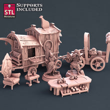 Load image into Gallery viewer, Potion Vendor Set - STL Miniatures - Wargaming D&amp;D DnD