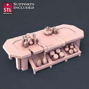 Potion Vendor Set - STL Miniatures - Wargaming D&D DnD