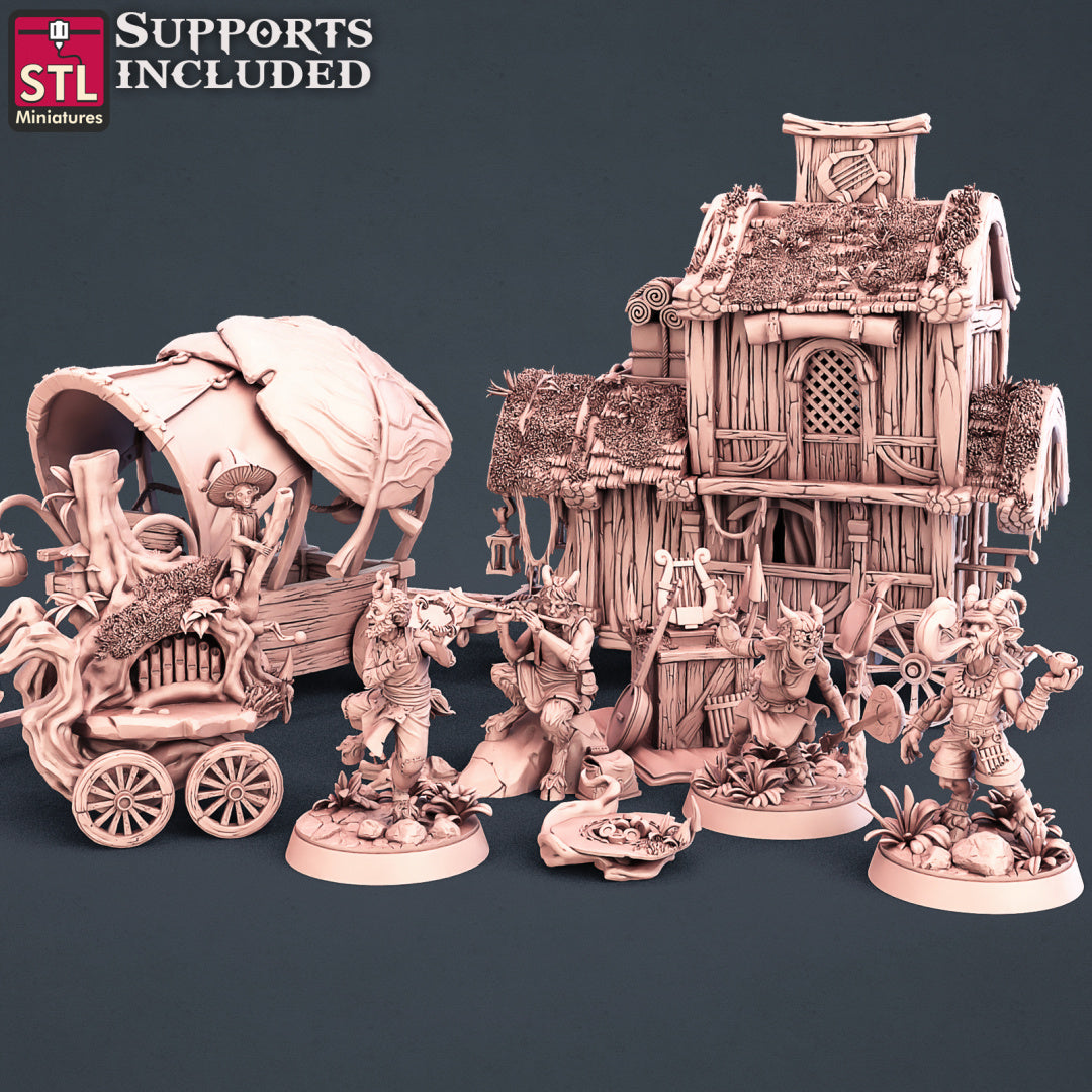 Satyrs Set - STL Miniatures - Wargaming D&D DnD
