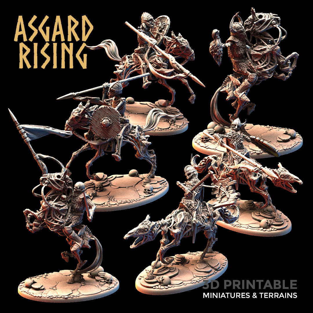Draugr Undead Skeleton Riders - Asgard Rising - Wargaming D&D DnD