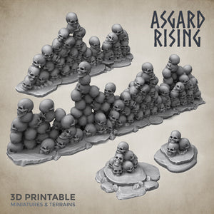 Skulls Marker Wall - Asgard Rising Miniatures - Wargaming D&D DnD