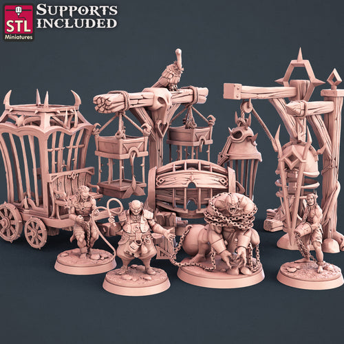 Slave Merchant Set - STL Miniatures - Wargaming D&D DnD