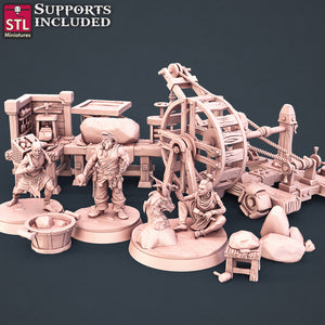 Stone Carver Set - STL Miniatures - Wargaming D&D DnD