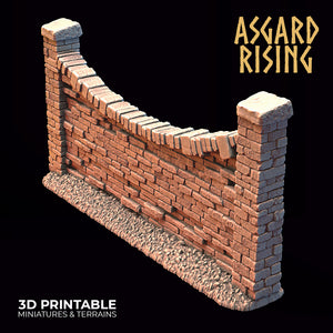Stone Wall Fence with Gate Set 1 - Asgard Rising - Wargaming D&D DnD