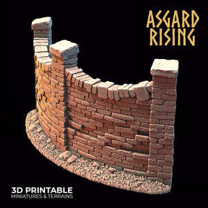 Stone Wall Fence with Gate Set 1 - Asgard Rising - Wargaming D&D DnD