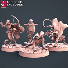 Load image into Gallery viewer, Tabaxi Assassins - STL Miniatures - Wargaming D&amp;D DnD