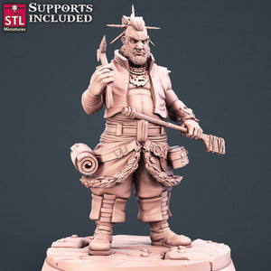 Tattoo Artist Set - STL Miniatures - Wargaming D&D DnD