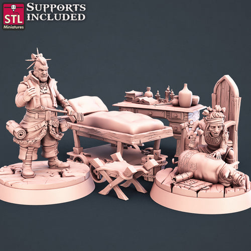 Tattoo Artist Set - STL Miniatures - Wargaming D&D DnD