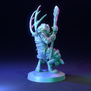 Sabretooth Tiger with Staff - The Scorching North - Dragon Trapper's Lodge Wargaming D&D DnD