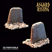 Load image into Gallery viewer, Gravestone Obelisk Set - Asgard Rising - Wargaming D&amp;D DnD