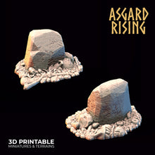 Load image into Gallery viewer, Gravestone Obelisk Set - Asgard Rising - Wargaming D&amp;D DnD