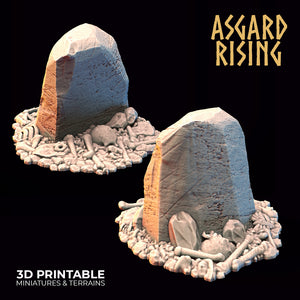 Gravestone Obelisk Set - Asgard Rising - Wargaming D&D DnD