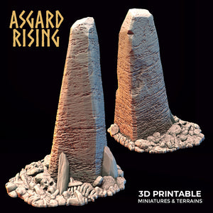 Gravestone Obelisk Set - Asgard Rising - Wargaming D&D DnD