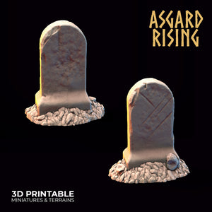 Gravestone Headstones Set - Asgard Rising - Wargaming D&D DnD