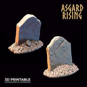 Gravestone Headstones Set - Asgard Rising - Wargaming D&D DnD