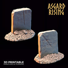 Load image into Gallery viewer, Gravestone Headstones Set - Asgard Rising - Wargaming D&amp;D DnD