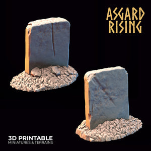 Gravestone Headstones Set - Asgard Rising - Wargaming D&D DnD