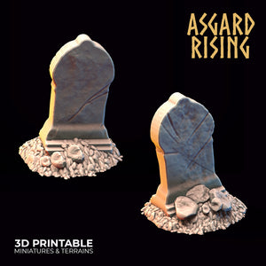 Gravestone Headstones Set - Asgard Rising - Wargaming D&D DnD