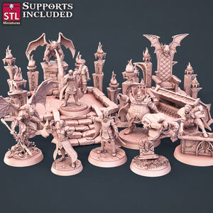 Vampire Set - STL Miniatures - Wargaming D&D DnD