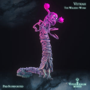 Vetkah, The Walking Worm - Invasion of the Eye Monsters - VoidRealm Minis Wargaming D&D DnD