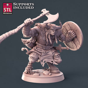 Viking Minotaurs Set - STL Miniatures - Wargaming D&D DnD