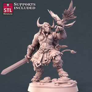 Viking Minotaurs Set - STL Miniatures - Wargaming D&D DnD