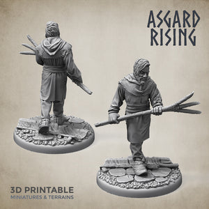 Villager Male Militia Set - Asgard Rising Miniatures - Wargaming D&D DnD