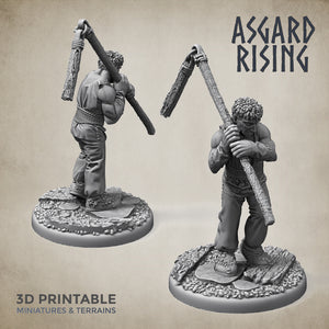 Villager Male Militia Set - Asgard Rising Miniatures - Wargaming D&D DnD