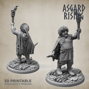 Villager Male Militia Set - Asgard Rising Miniatures - Wargaming D&D DnD