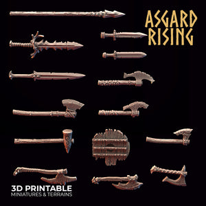 Weapons Set 3 - Asgard Rising Miniatures - Wargaming D&D DnD