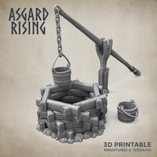 Load image into Gallery viewer, Well with a Crane - Asgard Rising Miniatures - Wargaming D&amp;D DnD