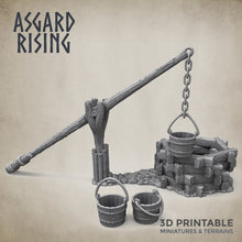 Load image into Gallery viewer, Well with a Crane - Asgard Rising Miniatures - Wargaming D&amp;D DnD