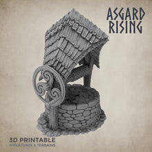 Load image into Gallery viewer, Well with a Shingle Roof - Asgard Rising Miniatures - Wargaming D&amp;D DnD