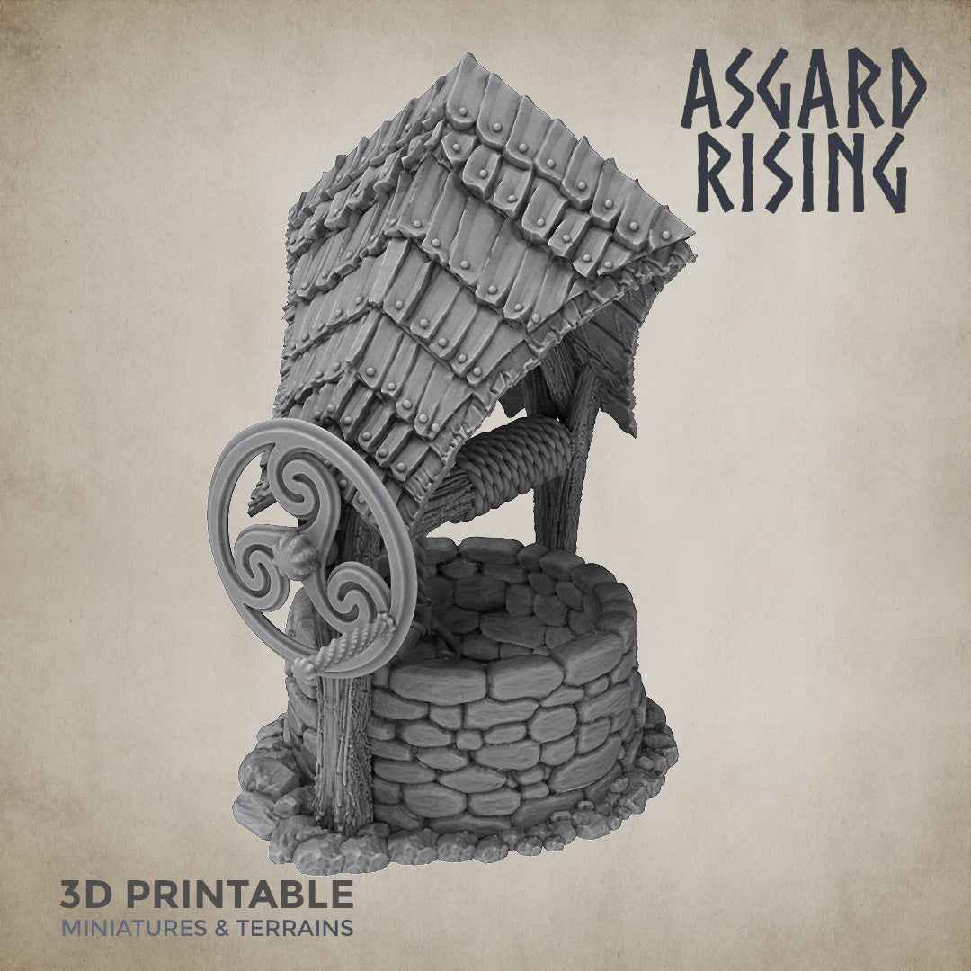 Well with a Shingle Roof - Asgard Rising Miniatures - Wargaming D&D DnD