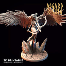 Load image into Gallery viewer, Valkyrie with Bow - Hlokk - Asgard Rising Miniatures - Wargaming D&amp;D DnD