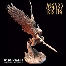 Load image into Gallery viewer, Valkyrie with Sword and Shield - Randgrid - Asgard Rising Miniatures - Wargaming D&amp;D DnD