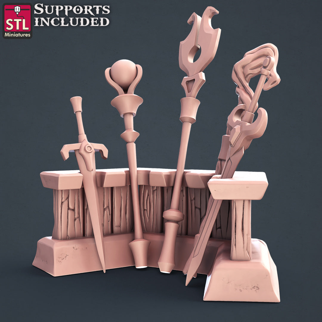 Wizard Set - STL Miniatures - Wargaming D&D DnD – Dungeon Artifacts
