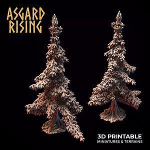 Young Conifers Spruce Forest Set - Asgard Rising Miniatures - Wargaming D&D DnD