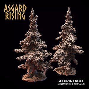 Young Conifers Spruce Forest Set - Asgard Rising Miniatures - Wargaming D&D DnD