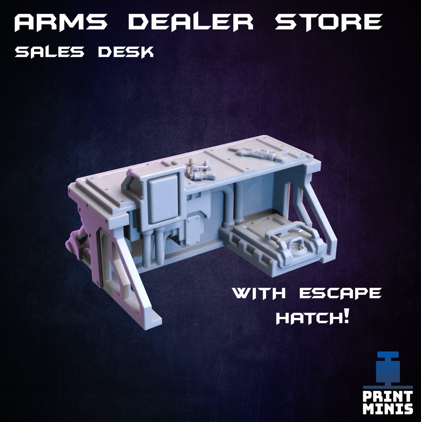 Arms Dealer Sales Desk - Night Market - Print Minis - Wargaming D&D DnD