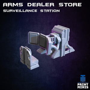 Arms Dealer Surveillance Console - Night Market - Print Minis - Wargaming D&D DnD
