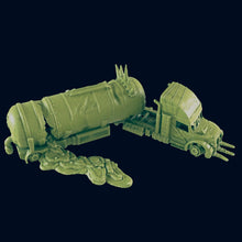 Load image into Gallery viewer, Wrecked Tanker Semi - Beyond the Badlands - EC3D - Wasteland Terrain Wargaming D&amp;D DnD 10mm 15mm 20mm 25mm 28mm 32mm 40mm