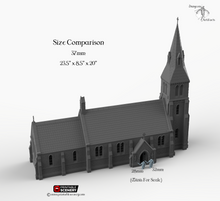 Load image into Gallery viewer, Medieval Church - 15mm 28mm 32mm 37mm Time Warp Wargaming Terrain Scatter D&amp;D, DnD
